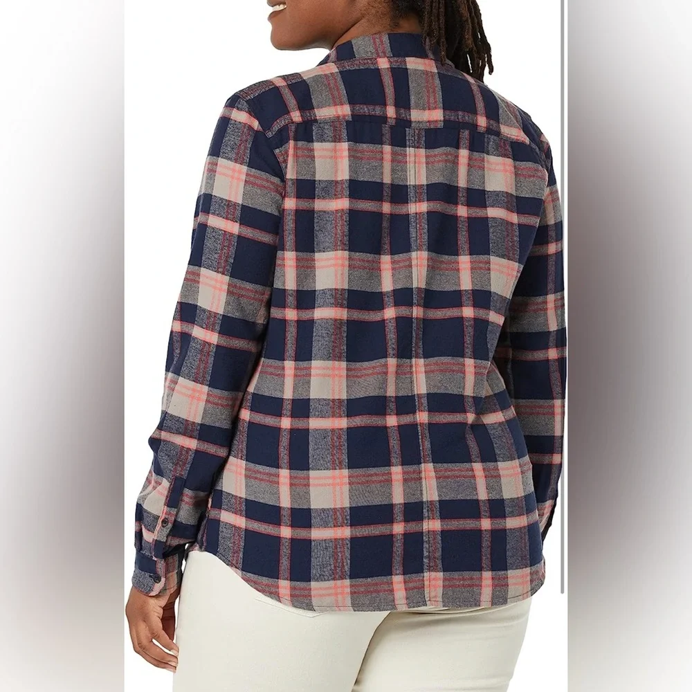 Goodthreads Women's Brushed Flannel Drop-Shoulder Long-Sleeve Shirt - Picture 4 of 5